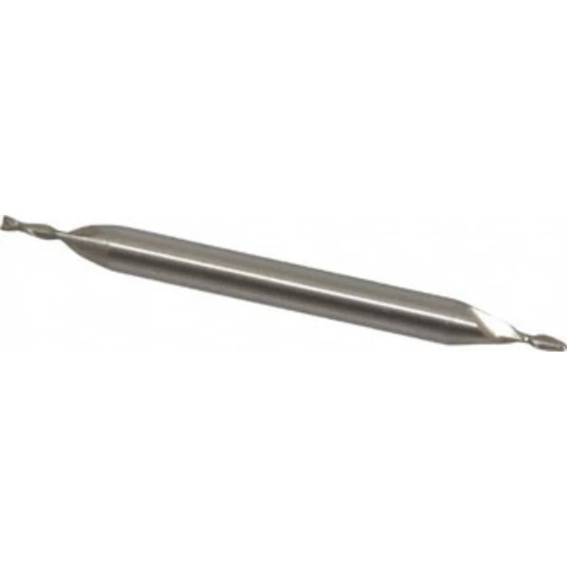 Value Collection 1/16, 3/16 LOC, 3/16 Shank Diam, 2-1/4 OAL, 2 Flute, Cobalt Square End Mill Double End, Uncoated, Sp...